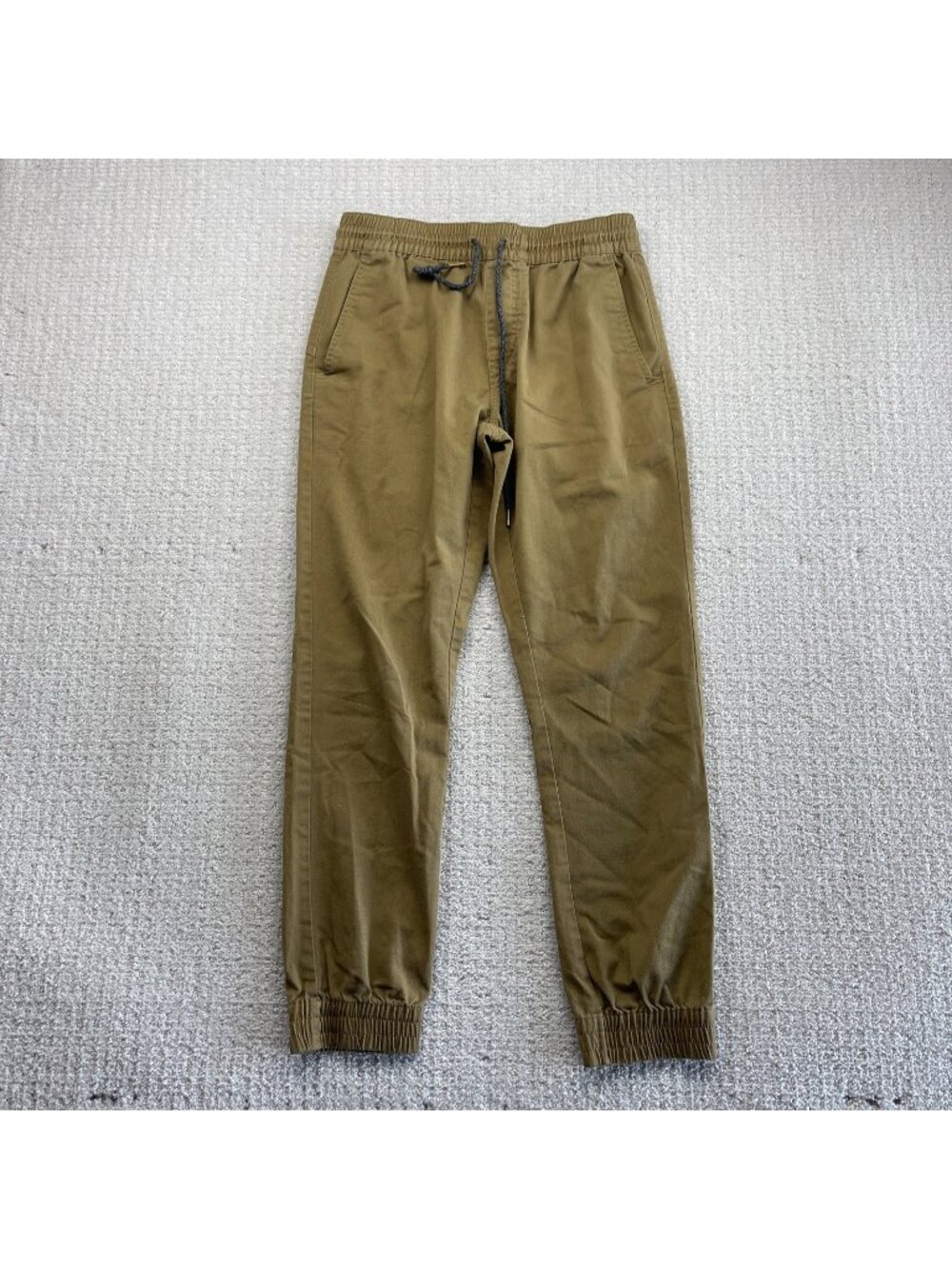 Y2K Volcom Pants Slim Jogger Tapered Skater Drawstring Men Sz S Tan / Beige